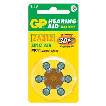 Batéria jednorazová zinko-vzdušná, knoflíková, ZA, 1.4V, GP, blister, 6-pack