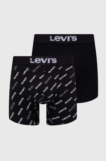 Boxerky Levi's 2-pak pánske, čierna farba