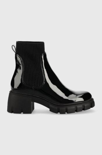 Členkové topánky Steve Madden Hutch dámske, čierna farba, na platforme,