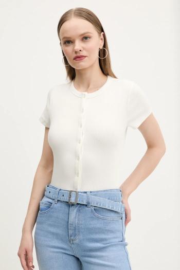 Blúzka Abercrombie & Fitch dámska, béžová farba, jednofarebná, KI139-5293