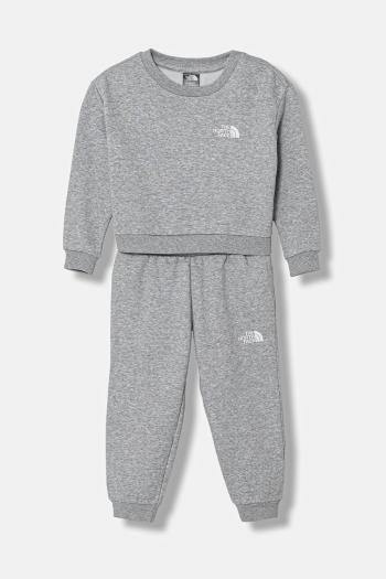Detská tepláková súprava The North Face KID SIMPLE DOME FLEECE SET šedá farba, NF0A8EFMDYX1