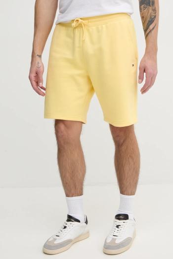 Bavlnené šortky Tommy Hilfiger žltá farba, MW0MW37240