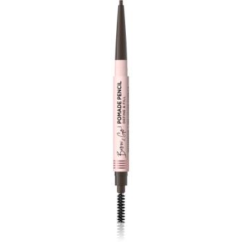 Eveline Cosmetics Brow & Go! vodeodolná ceruzka na obočie s kefkou 2 v 1 odtieň Dark Brown 4 g