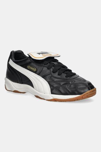 Kožené tenisky Puma King Indoor čierna farba, 401683