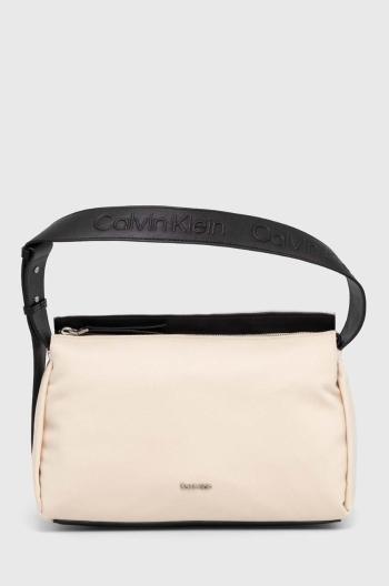 Kabelka Calvin Klein béžová farba,K60K611455