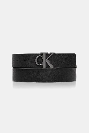Obojstranný opasok Calvin Klein Jeans pánsky, čierna farba, LV04G7002G