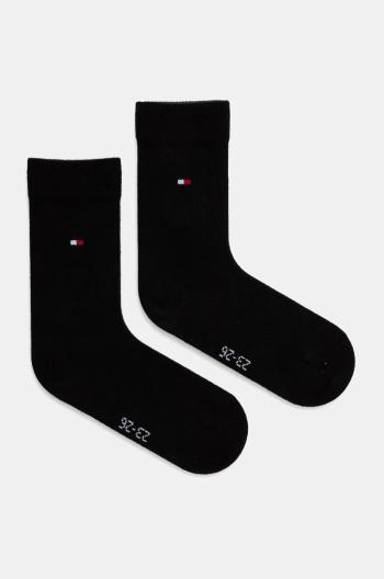 Detské ponožky Tommy Hilfiger (2-pak) čierna farba