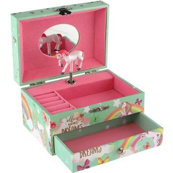 Teddies Hracia naťahovacia skrinka – šperkovnica jednorožec (8592190862992)