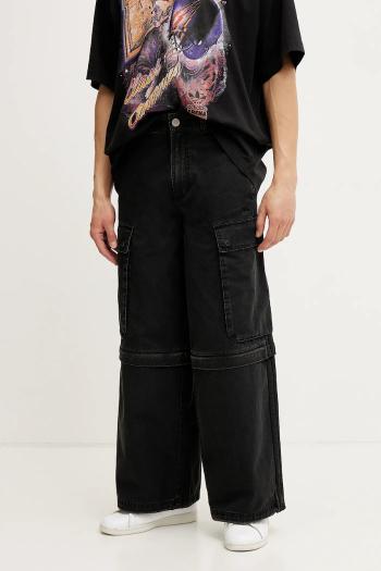 Bavlnené nohavice adidas Originals CARGO PANTS pánske, čierna farba, strih cargo, JY6293