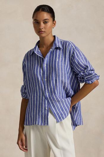 Ľanová košeľa Polo Ralph Lauren voľný strih, s klasickým golierom, 211935130
