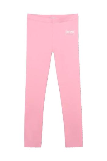 Detské legíny Kenzo Kids ružová farba, jednofarebné, K61003