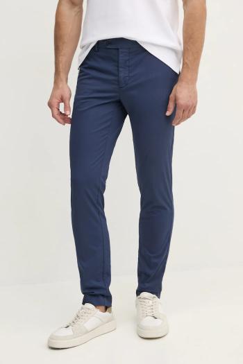 Nohavice Hackett London pánske, tmavomodrá farba, strih chinos, HM212694R