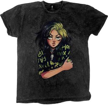 Billie Eilish Tričko Anime Billie Unisex Black L