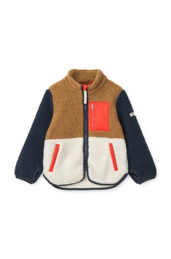 Bunda Liewood Nolan Pile Jacket červená farba, vzorovaná, LW19877