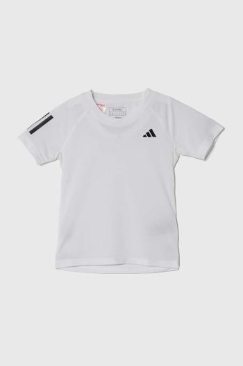 Detské tričko adidas Performance biela farba, s potlačou