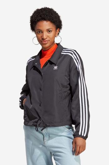 Bunda adidas Originals IC5478-black, dámska, čierna farba, prechodná