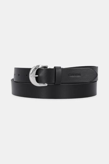 Kožený opasok Calvin Klein čierna farba, LV04K7015G