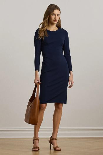 Šaty Lauren Ralph Lauren tmavomodrá farba, mini, priliehavé, 200973403