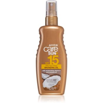 Avon Care Sun + Bronze ochranný suchý olej na opaľovanie SPF 15 150 ml