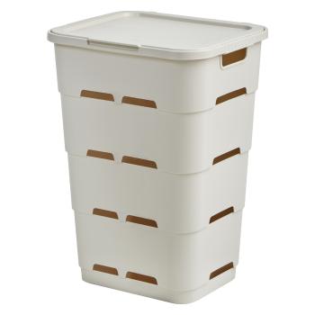 Tontarelli Coș de rufe MAYA 45 l, crem, crem deschis