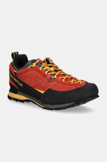 Topánky LA Sportiva Boulder X pánske, červená farba, jemne zateplené