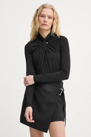 Blúzka AllSaints MINA dámska, čierna farba, jednofarebná, W071PB