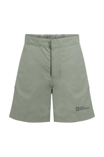 Detské krátke nohavice Jack Wolfskin SUN zelená farba