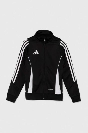 Detská mikina adidas Performance TIRO24 TRJKTY čierna farba, s nášivkou, IJ9958