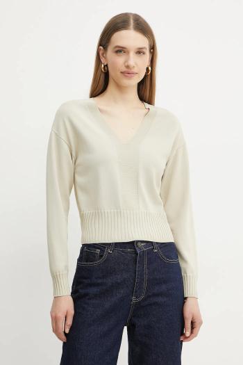 Sveter Armani Exchange dámsky, béžová farba, tenký, XW000117 AF10352