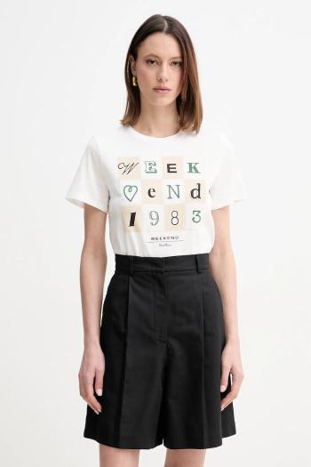 Bavlnené tričko Weekend Max Mara dámske, biela farba, 2515971052600