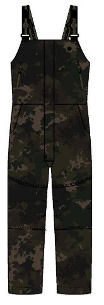 Korda nohavice polar salopettes dark kamo - xxxxl