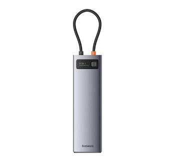 Baseus StarJoy Metal Glam Series Hub 11 az 1-ben USB-C-HDMI +VGA + 3 x USB-A 3.0+USB-A 2.0+USB-C, PD + RJ45 + SD/TF