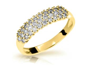 Cutie Jewellery Dokonalý prsteň zo žltého zlata so zirkónmi Z6882-1973-10-X-1 55 mm