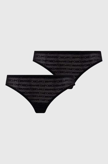 Tangá Emporio Armani Underwear 2-pak čierna farba, priesvitné, 163333 3F204