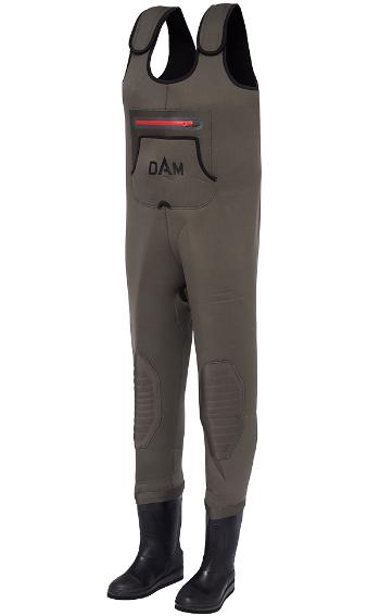 Dam brodiace nohavice break point neoprene wader bootfoot felt grey bl - l 42-43