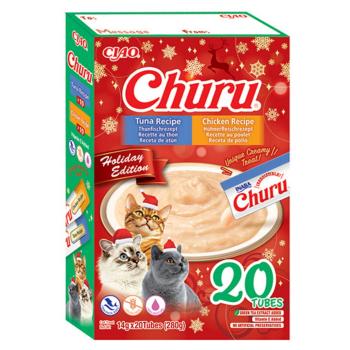 CHURU Holiday edition box krémových maškŕt pre mačky 20x14 g