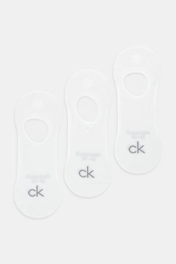 Ponožky Calvin Klein 3-pak biela farba, 701236412