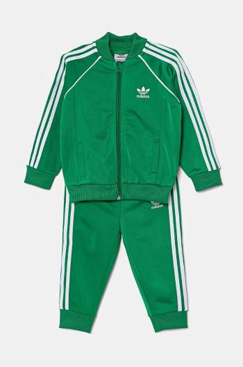 Detská tepláková súprava adidas Originals SST TRACKSUIT zelená farba, IX5176