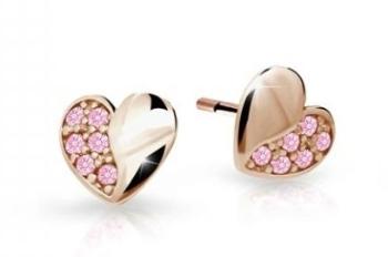 Cutie Jewellery Detské náušnice z ružového zlata C2160-30-X-4 ružová