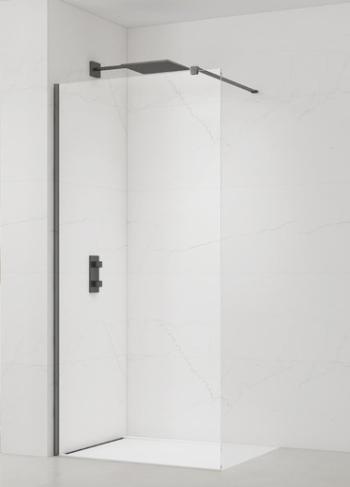 Sprchová zástena Walk-in 100 cm SAT vo farbe profilu PVD Gun metal SATBWI100PRGM
