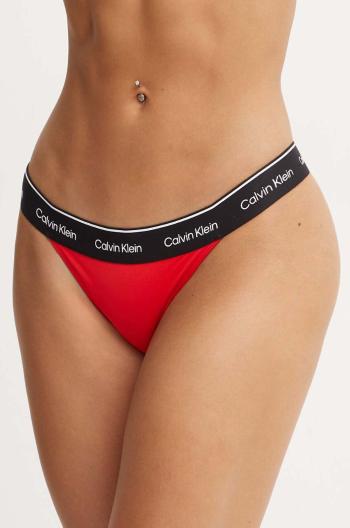 Brazílske plavkové nohavičky Calvin Klein červená farba, KW0KW02429