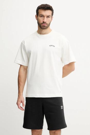 Bavlnené tričko 47 brand MLB New York Yankees pánske, béžová farba, s potlačou, BB017TMOPWI637164SS