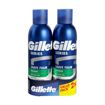 Gillette Darčeková sada upokojujúcich pien na holenie 2 x 200 ml