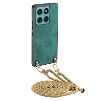 VINTAGE ROPE Kryt so šnúrkou Motorola Edge 60 / Edge 60 Fusion zelený