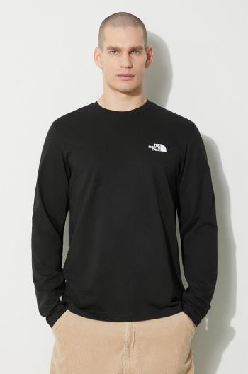 Tričko s dlhým rukávom The North Face M L/S Simple Dome Tee pánske, čierna farba, s potlačou, NF0A87QNJK31