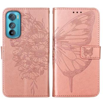 ART BUTTERFLY Peňaženkový kryt Motorola Edge 30 ružový