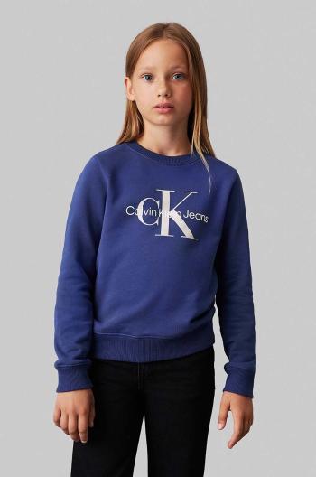 Detská bavlnená mikina Calvin Klein Jeans s potlačou, IU0IU00675