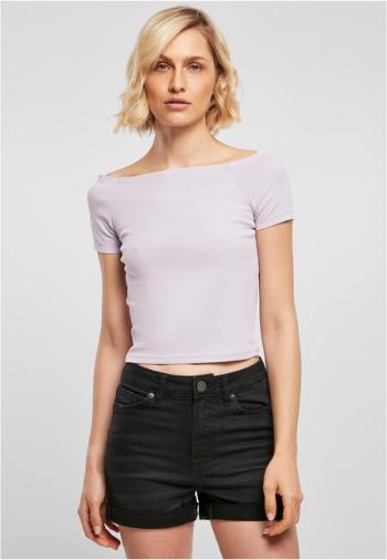 Urban Classics Ladies Off Shoulder Rib Tee lilac - S