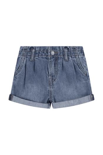 Detské rifľové krátke nohavice Levi's PLEAT PAPER BAG SHORT jednofarebná, 1EM255