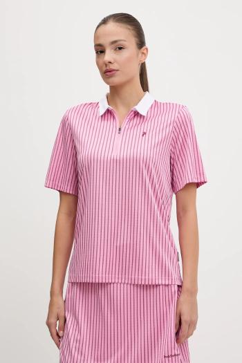 Športové polo tričko Peak Performance ružová farba, G80375